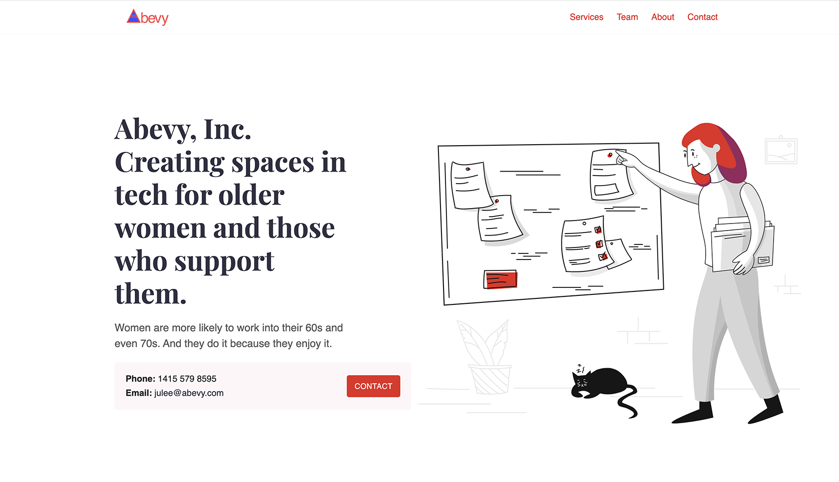 Abevy, Inc. Landing Page
