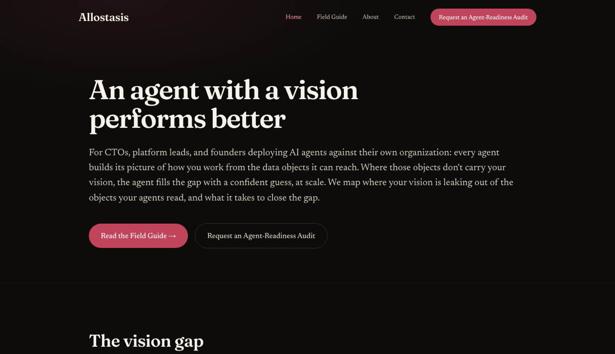 Allostasis AI Landing Page