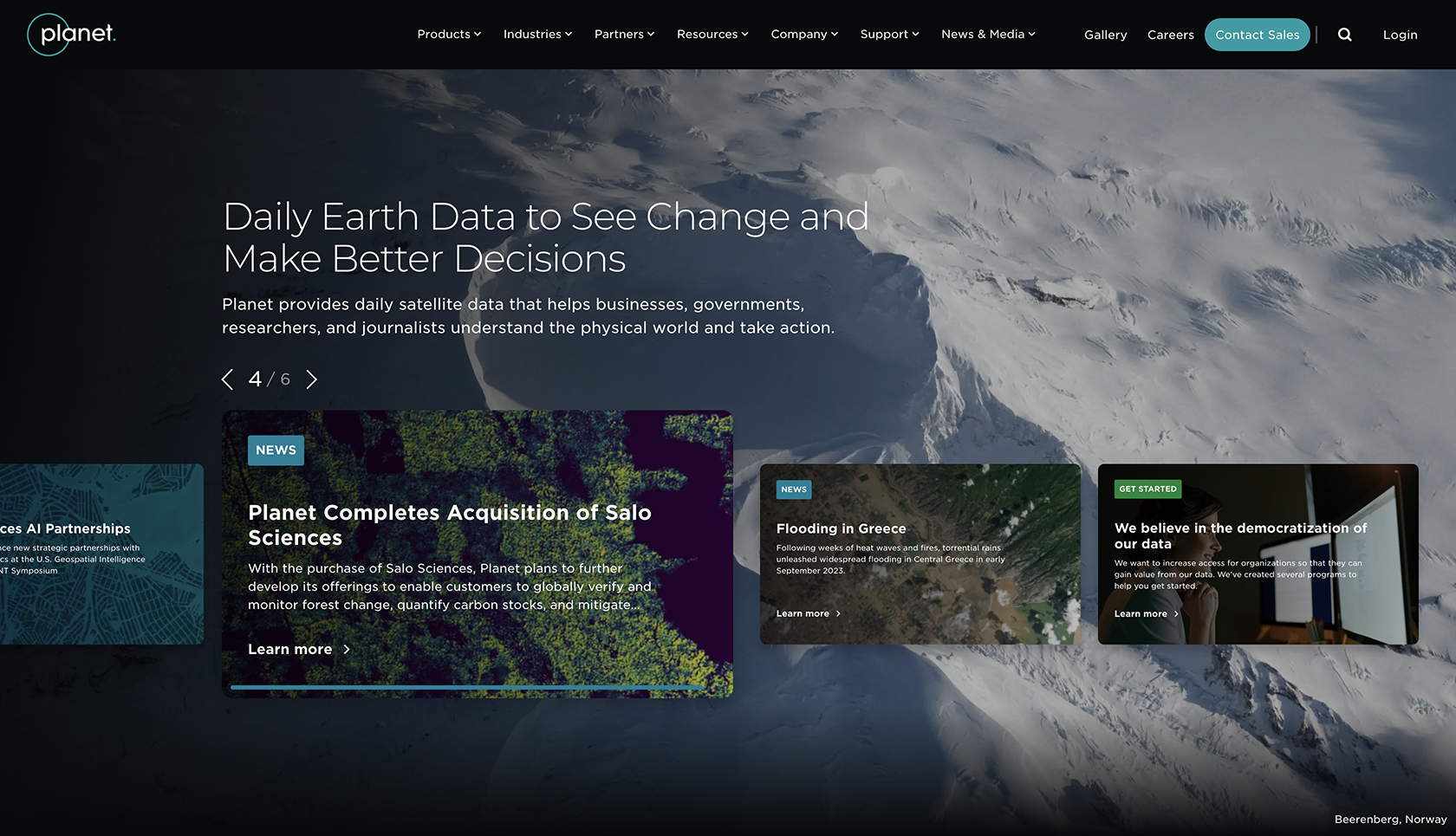 Planet Labs PCB Landing Page